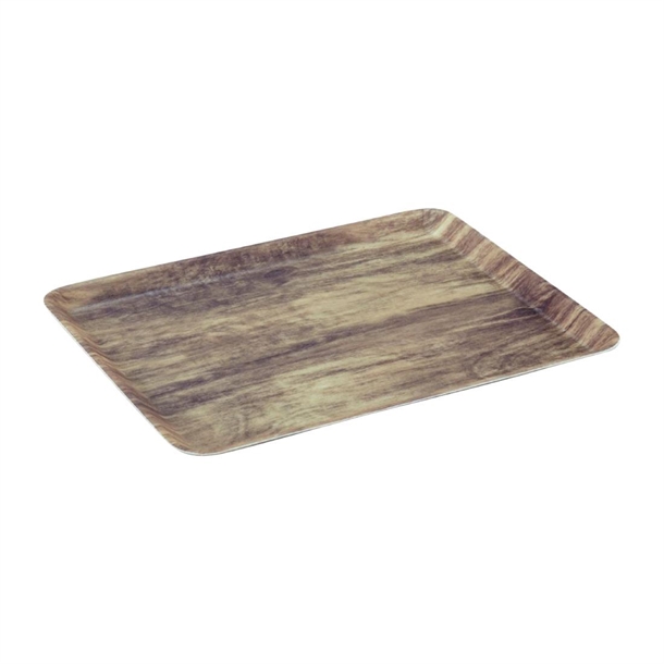 Low Profile Non Slip Wood Grain Tray Light Oak - 360x460mm