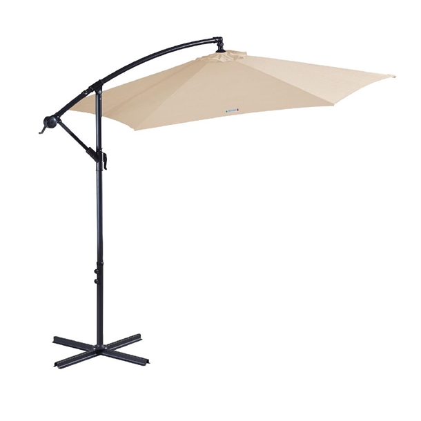 Milano Outdoor - Outdoor 3 Meter Hanging & Folding Umbrella - Beige (Direct)