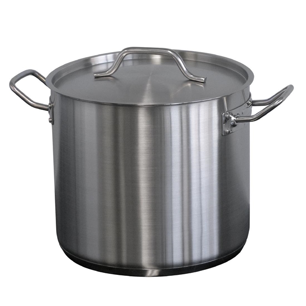 Forje Stainless Steel Stockpot with Lid - 12Ltr