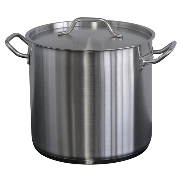 Forje Stainless Steel Stockpot with Lid - 16Ltr
