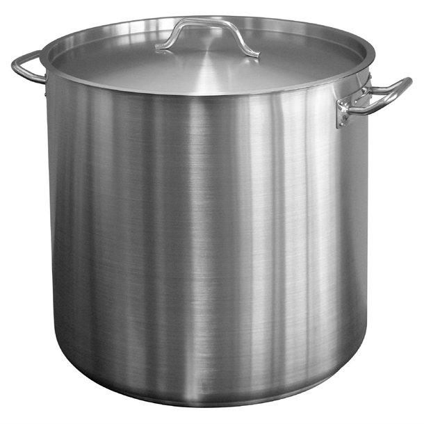 Forje Stainless Steel Stockpot with Lid - 70Ltr