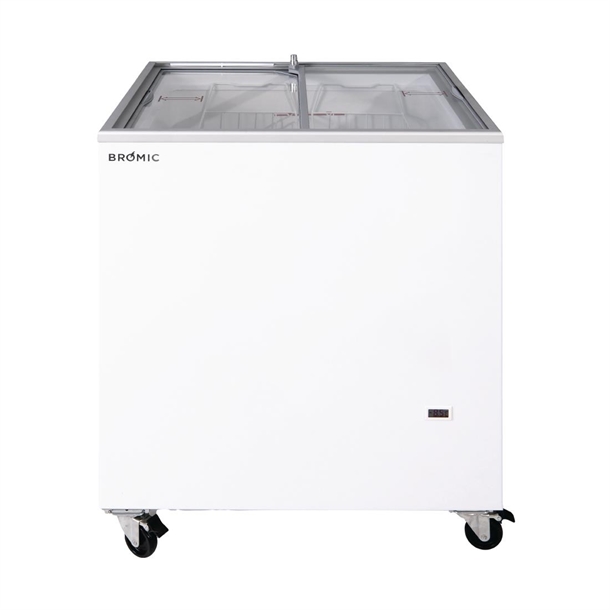 Bromic Display Chest Freezer - Flat Glass Top - 191Ltr (Direct)