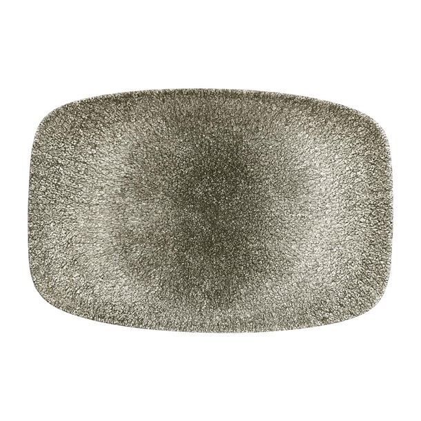 Churchill Raku Quartz Black Oblong Chefs Plate 12 x 7 4/5" (Box 6) (Direct)