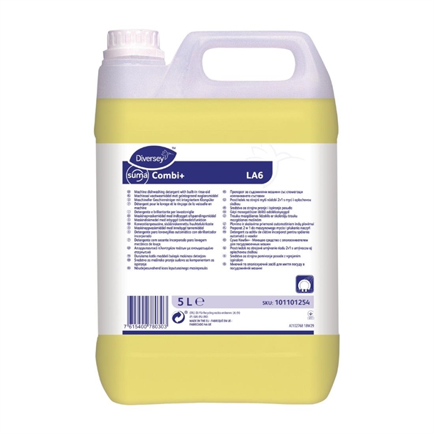 Diversey Suma Combi+ LA6 2in1 Detergent & Rinse Aid (2x5Ltr)