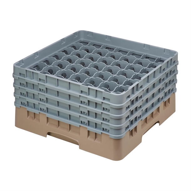 Cambro Camrack 49 Fächer Max. Glashöhe 215mm Beige