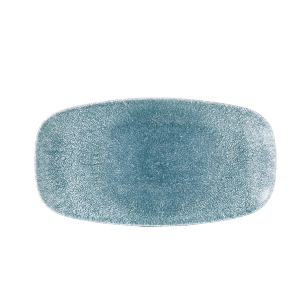 Churchill Studio Prints Raku Topaz Blue Oblong Chef's Plate 355x189mm(Box6)(B2B)