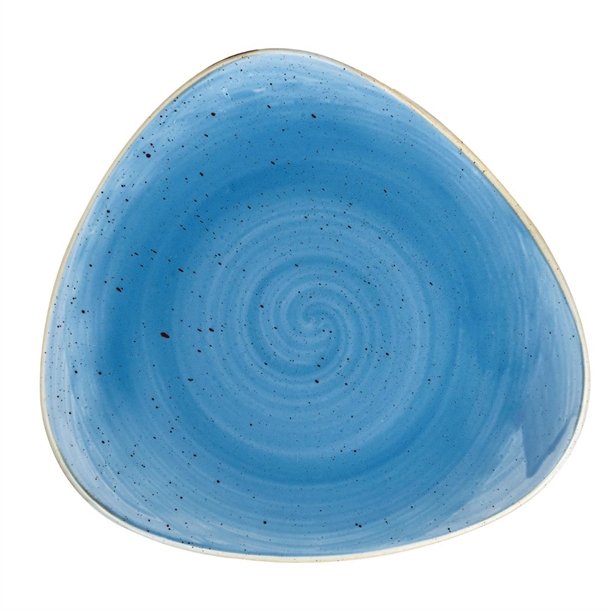 Churchill Stonecast Cornflower Blue Triangular Plate 192x192mm (Box 12) (B2B)