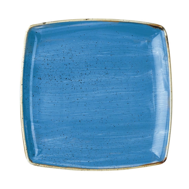 Stonecast Cornflower Square Deep Plate - 265mm 10.5" (Box 6) (B2B)