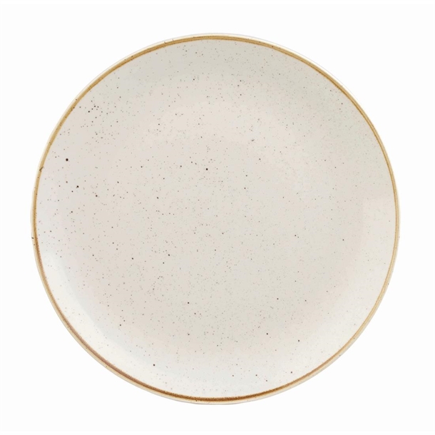 Churchill Stonecast Barley White Round Coupe Plate 217mm (Box 12) (B2B)