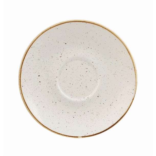 Churchill Stonecast Cappuccino Saucer Barley White - 156mm 6 1/4" (Box 12)(B2B)