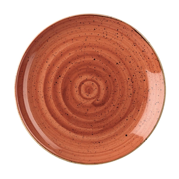 Churchill Stonecast Evolve Coupe Plate Spiced Orange - 10.25" (Box 12) (B2B)