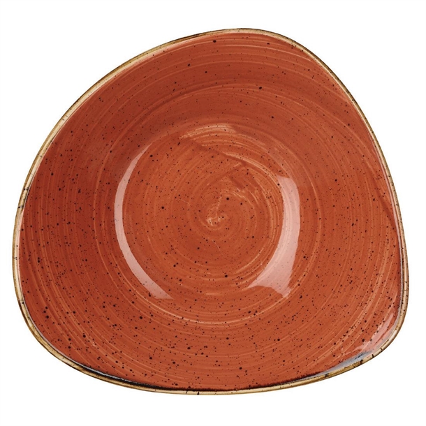 Churchill Stonecast Spiced Orange Triangular Bowl 235x235mm 600ml (Box 12)