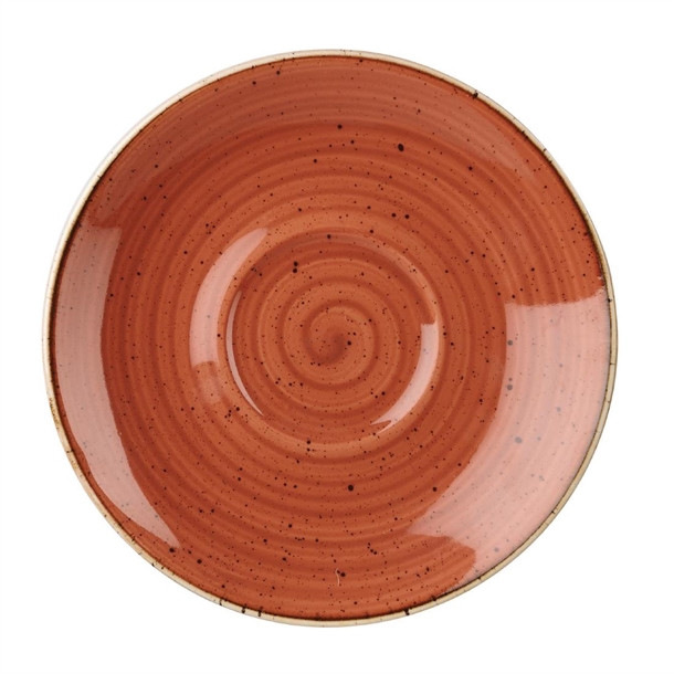 churchill-stonecast-round-cappuccino-saucers-spiced-orange-185mm