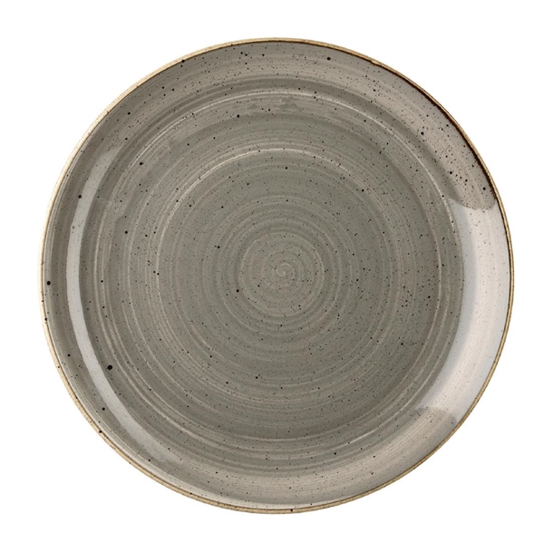 Churchill Stonecast Peppercorn Grey Round Coupe Plate 165mm (Box 12) (B2B)