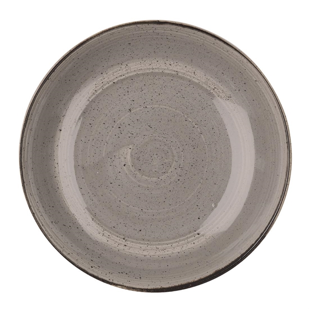 Churchill Stonecast Coupe Large Bowl Peppercorn Grey 310mm 12" (Box 6) (B2B)