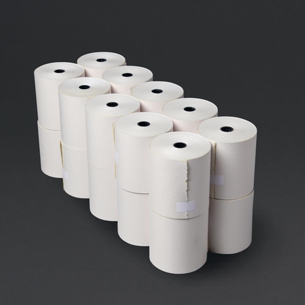Olympia Nicht-Thermo 2-lagig Weiß Und Gelb Kassenrolle 76 X 70mm (20 Stück)