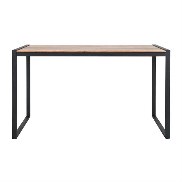 Bolero Steel and Acacia Industrial Bar Table 1800x900mm - DK905