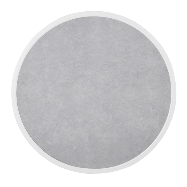 Runde Bolero-Tischplatte aus Fiberglas mit grauem Steineffekt, 580mm