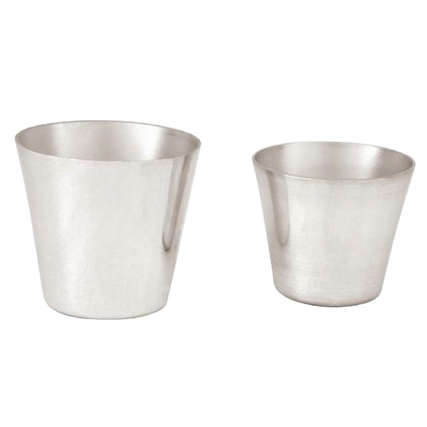 6 PCS Aluminium Dariole Moulds - Round Baking Cups For Puddings, Desserts, Egg Tarts