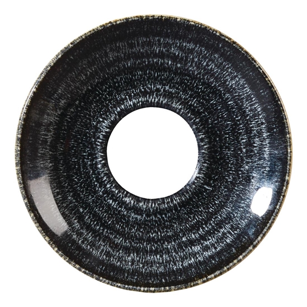 Churchill Studio Prints Charcoal Black Saucer - 15.6cm 6 1/4" (Box 12) (B2B)