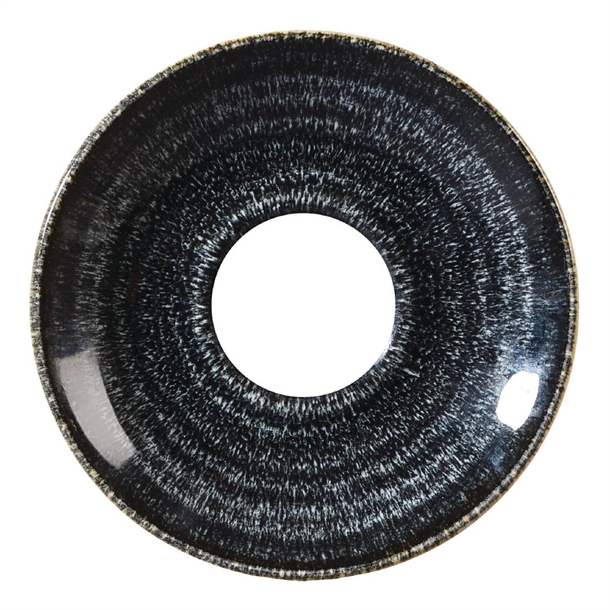 Churchill Studio Prints Charcoal Black Saucer - 11.8cm 4 1/2" (Box 12) (B2B)