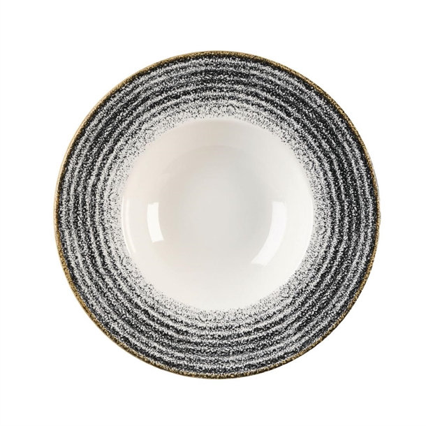 ChurchillStudioPrintsCharcoalBlackWideRimBowl28cm11"46.8cl 16.5oz(Box12)(B2B)