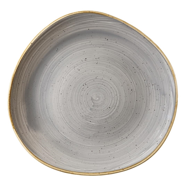 Churchill Stonecast PeppercornGreyOrganicRound Plate28.6cm11 1/4"(Box12)(B2B)