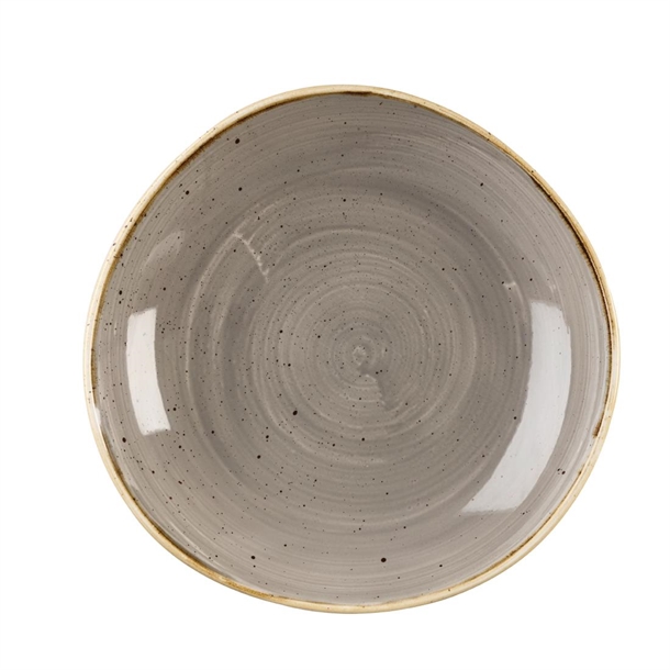 Churchill Stonecast Peppercorn Grey OrganicRoundBowl 25.3cm9 7/8"(Box12)(B2B)