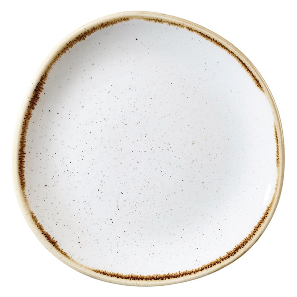 Churchill Stonecast Barley White Organic Round Plate 21cm 8 1/4"(Box 12)(B2B)