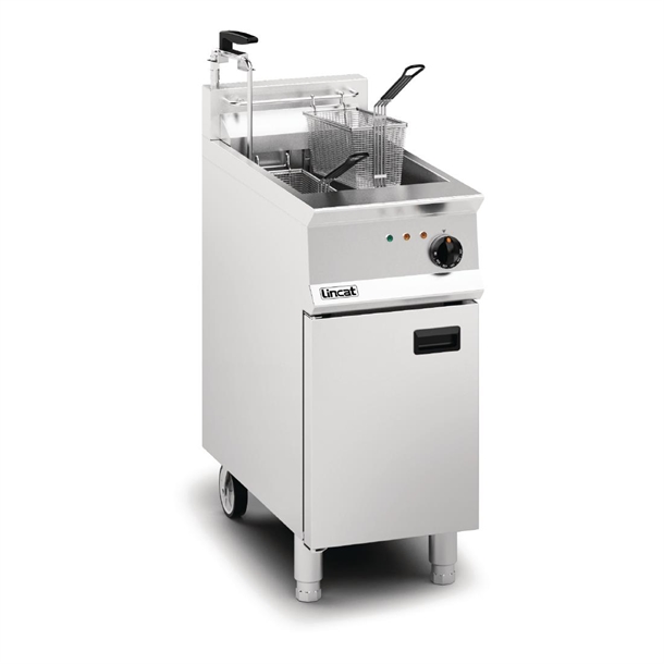 Lincat Opus 800 Elect Fryer Single Tank 400mm Single Pumped Filtration (B2B)