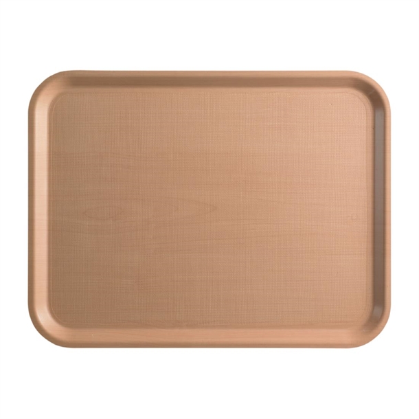 Cambro Mykonos Tray - 33x43cm Rectangular Birch Colour (Pack 24)