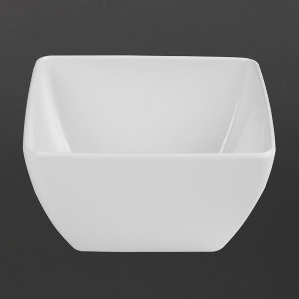 Olympia Kristallon Curved Melamine Bowl White - 200mm