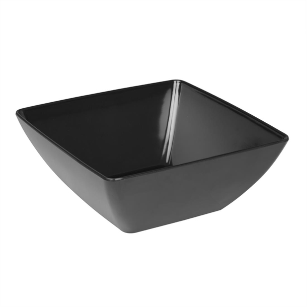 Olympia Kristallon Curved Melamine Bowl Black - 280mm