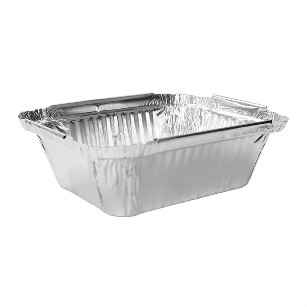 Nisbets Essentials Foil Container & Lid Pack - 250ml (Pack 50)