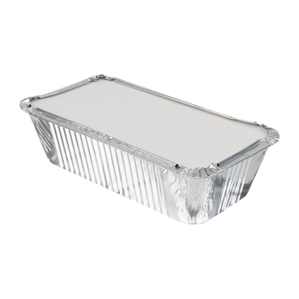 Nisbets Essentials Foil Container & Lid Pack - 660ml (Pack 50)