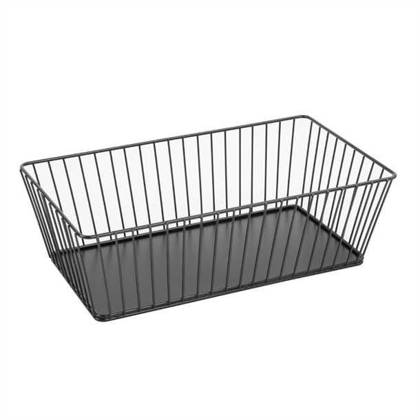Olympia Wire Food Display Tray Rectangular Black - 330x190x100mm