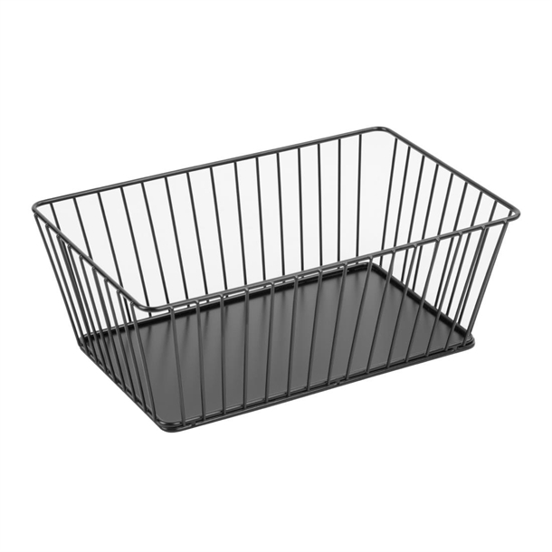 Olympia Wire Food Display Tray Rectangular Black - 280x180x100mm