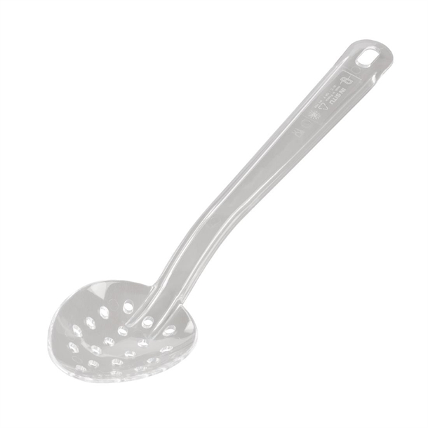 MatferBourgeat Exoglass Perforated Serving Spoon Clear - 340mm (B2B)