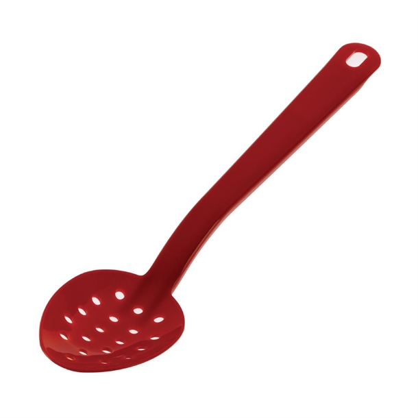 MatferBourgeat Exoglass Perforated Serving Spoon Red - 340mm (B2B)