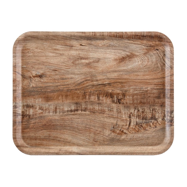 Cambro Wood Grain Tray Madeira - 360x460mm Light Olive
