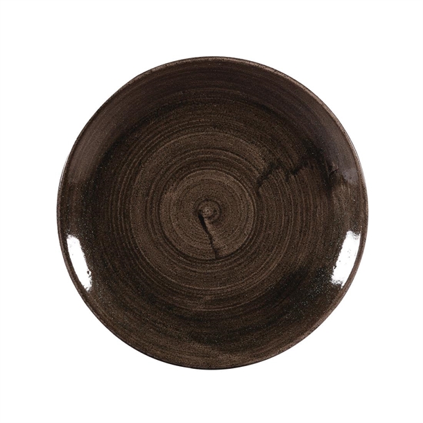 Churchill Stonecast Patina Iron Black Round Coupe Plate 288mm (Box 12)