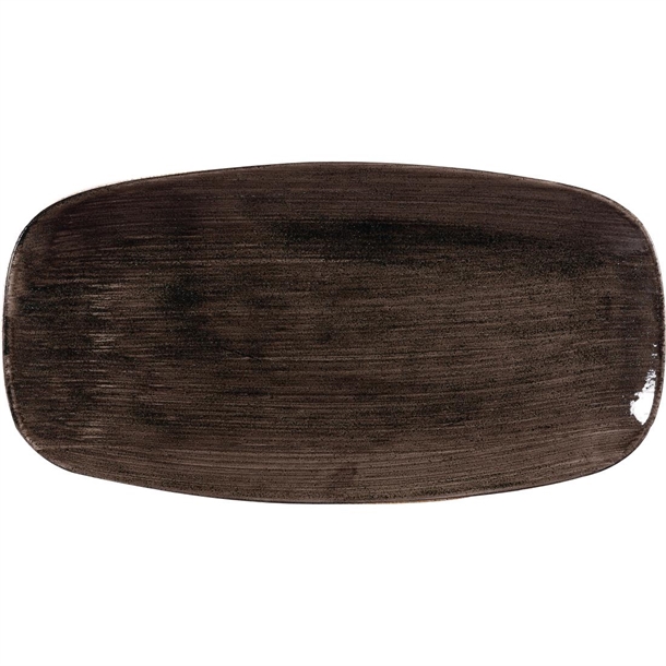 Churchill Stonecast Patina Rechteckige Teller Schwarz 298mm (12 Stück)