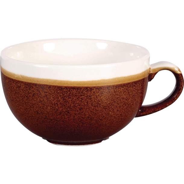 Churchill Monochrome Cinnamon Brown Cappuccino Cup - 12oz (Box 12) (B2B)