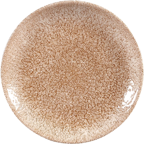 Churchill Raku Garnet Orange Round Coupe Plate 165mm (Box 12)(B2B)