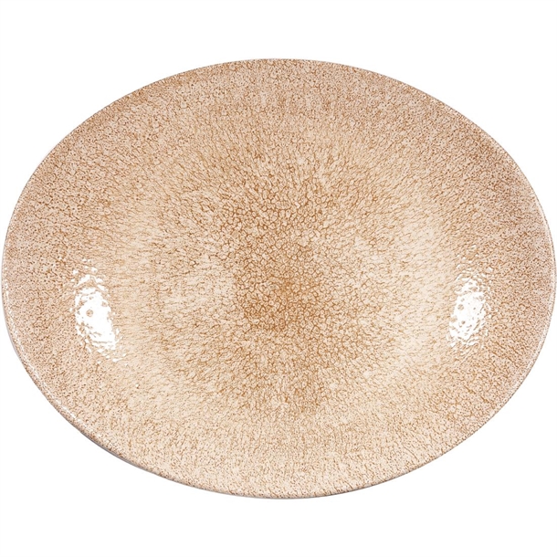 churchill-studio-prints-raku-oval-coupe-plate-garnet-orange-317mm