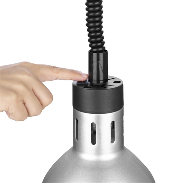 Lampe Chauffante Cuisine Professionnelle BOVDC - Suspendue, Température Réglable 30-80°C, Inox, 60 Cm, Pour Buffet