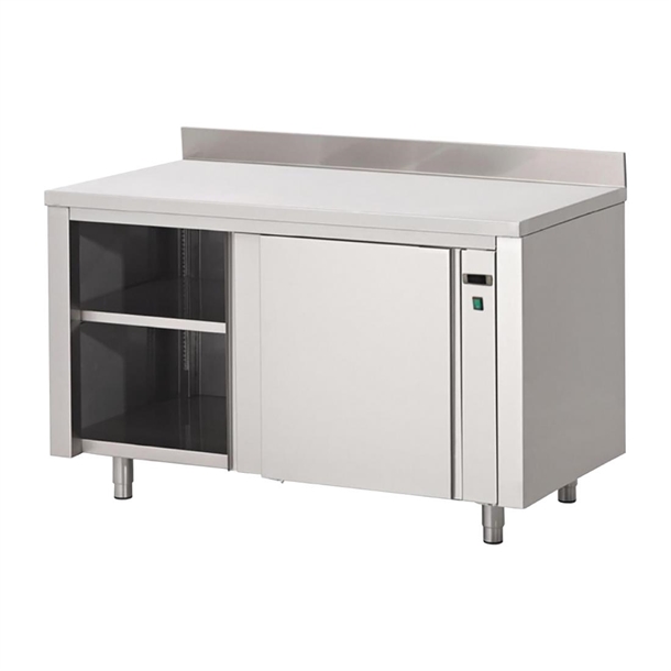 Gastro M RVS warmhoudkast met achteropstand 85/90x200x70cm