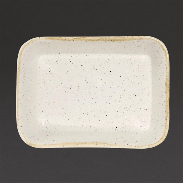 Churchill Stonecast Barley White Rect Dish - 6 3/8x4 3/4x2" (Box 12) (B2B)