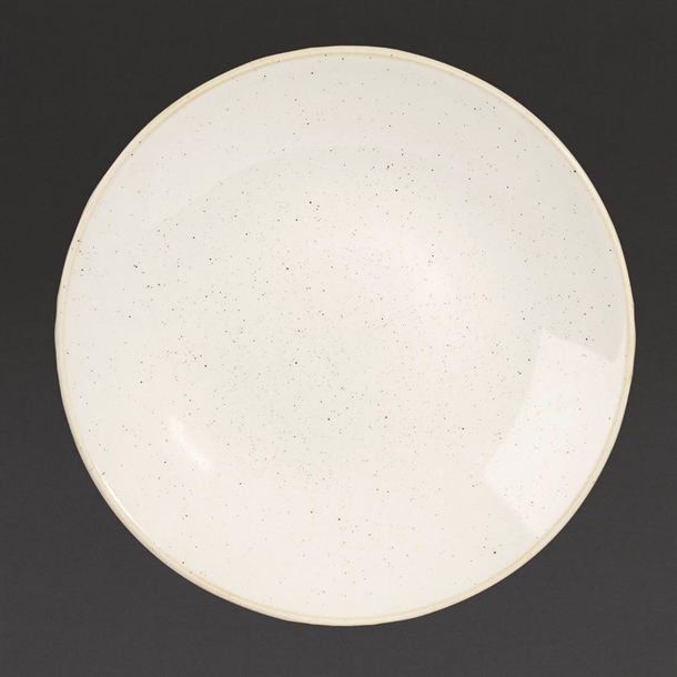 Churchill Stonecast Barley White Deep Coupe Plate 9 2/5" (Box 12) (B2B)