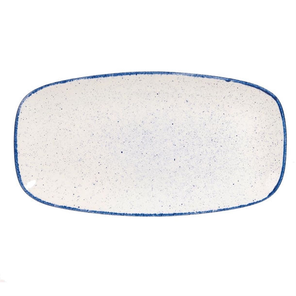 Churchill Stonecast Hints Blueberry Indigo Plate 13 7/8x7 3/8" (Box 6) (B2B)